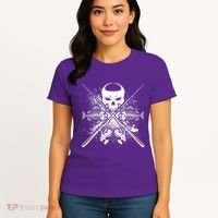 Grunge Skull Fish Bone Fishing Women's T-Shirt thumb 4