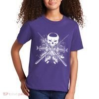 Grunge Skull Fish Bone Fishing Kids T-Shirt thumb 2