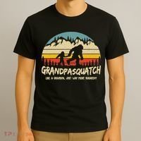 Grandpa Squatch Funny Bigfoot Sasquatch Fathers Day Gift T-Shirt thumb 3