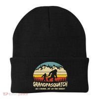 Grandpa Squatch Funny Bigfoot Sasquatch Fathers Day Gift Beanie thumb 0