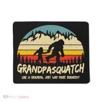 Grandpa Squatch Funny Bigfoot Sasquatch Fathers Day Gift Mousepad thumb 0