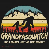 Grandpa Squatch Funny Bigfoot Sasquatch Fathers Day Gift Mousepad thumb 1