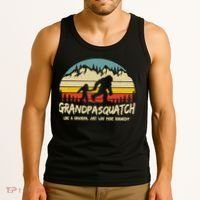 Grandpa Squatch Funny Bigfoot Sasquatch Fathers Day Gift Tank Top thumb 3
