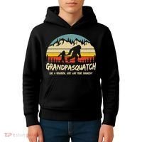 Grandpa Squatch Funny Bigfoot Sasquatch Fathers Day Gift Kids Hoodie thumb 4