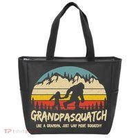 Grandpa Squatch Funny Bigfoot Sasquatch Fathers Day Gift Tote Bag thumb 0