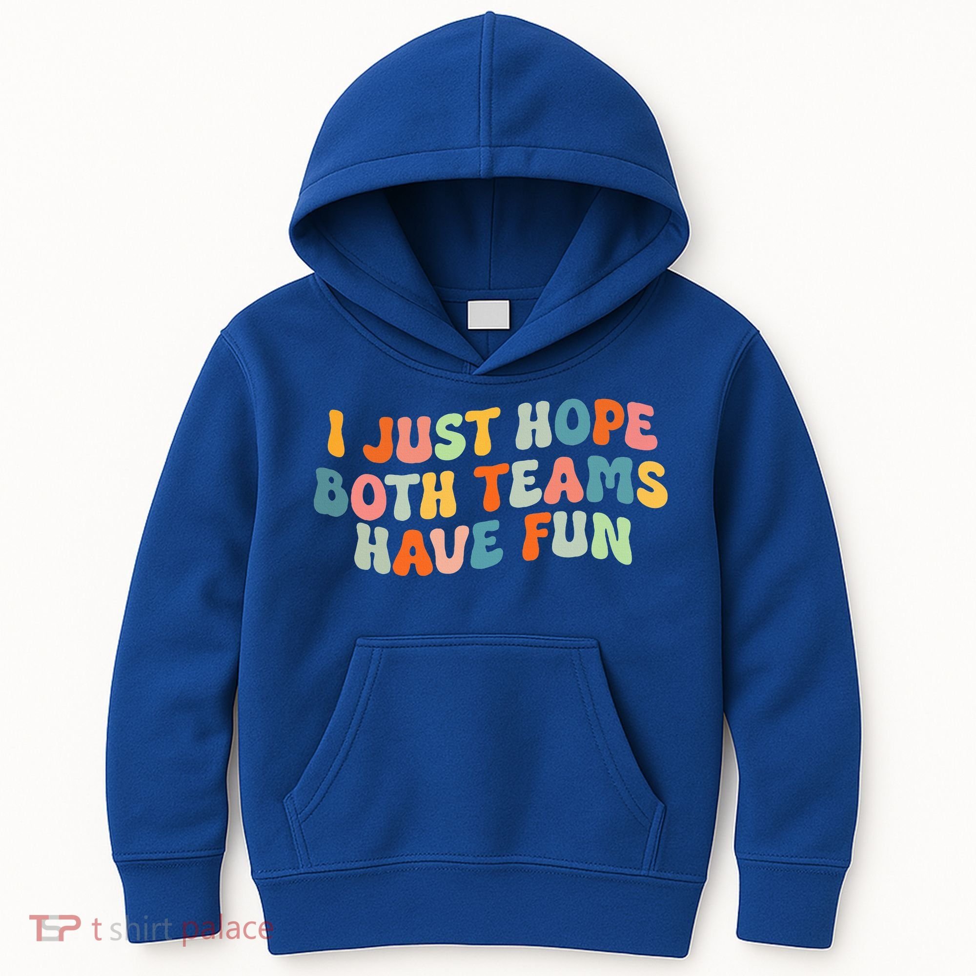 Groovy Style Funny Football I Just Hope Both Teams Have Fun Kids Hoodie