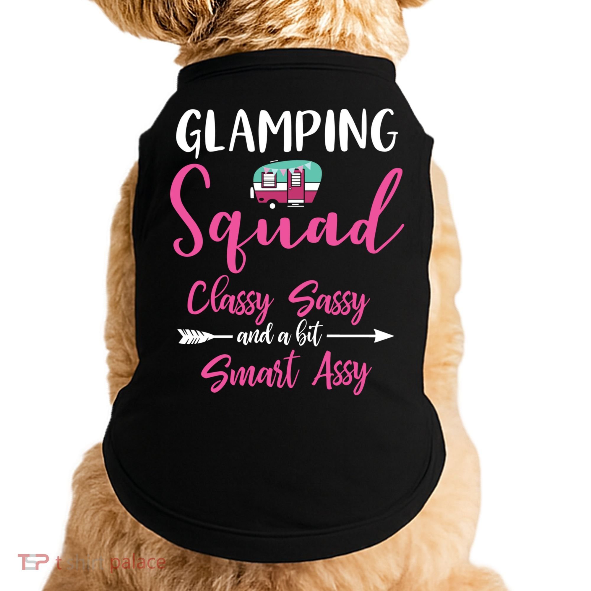 Glamping Squad Funny Matching Family Camping Trip Gift Doggie Tank