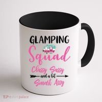 Glamping Squad Funny Matching Family Camping Trip Gift Coffee Mug thumb 1