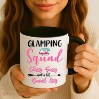 Glamping Squad Funny Matching Family Camping Trip Gift Coffee Mug thumb 3