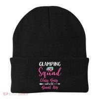 Glamping Squad Funny Matching Family Camping Trip Gift Beanie thumb 0