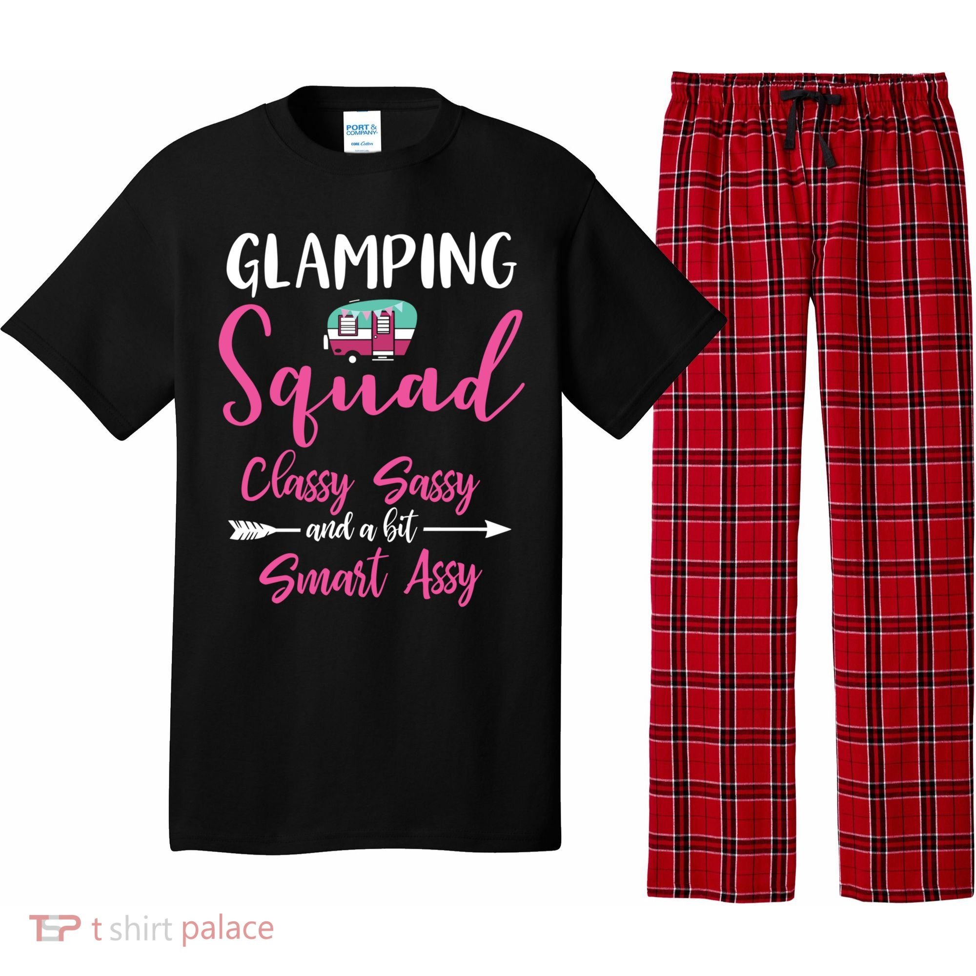 Glamping Squad Funny Matching Family Camping Trip Gift Pajama Set