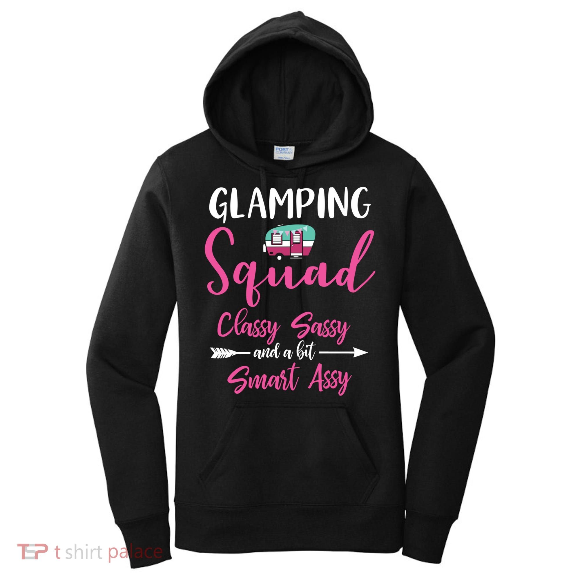 Glamping Squad Funny Matching Family Camping Trip Gift Women's Hoodie