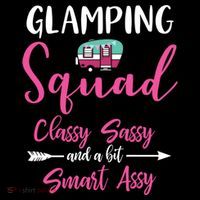 Glamping Squad Funny Matching Family Camping Trip Gift Women's Hoodie thumb 2