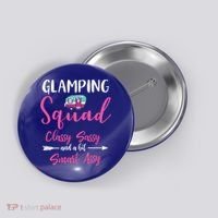 Glamping Squad Funny Matching Family Camping Trip Gift Button thumb 0