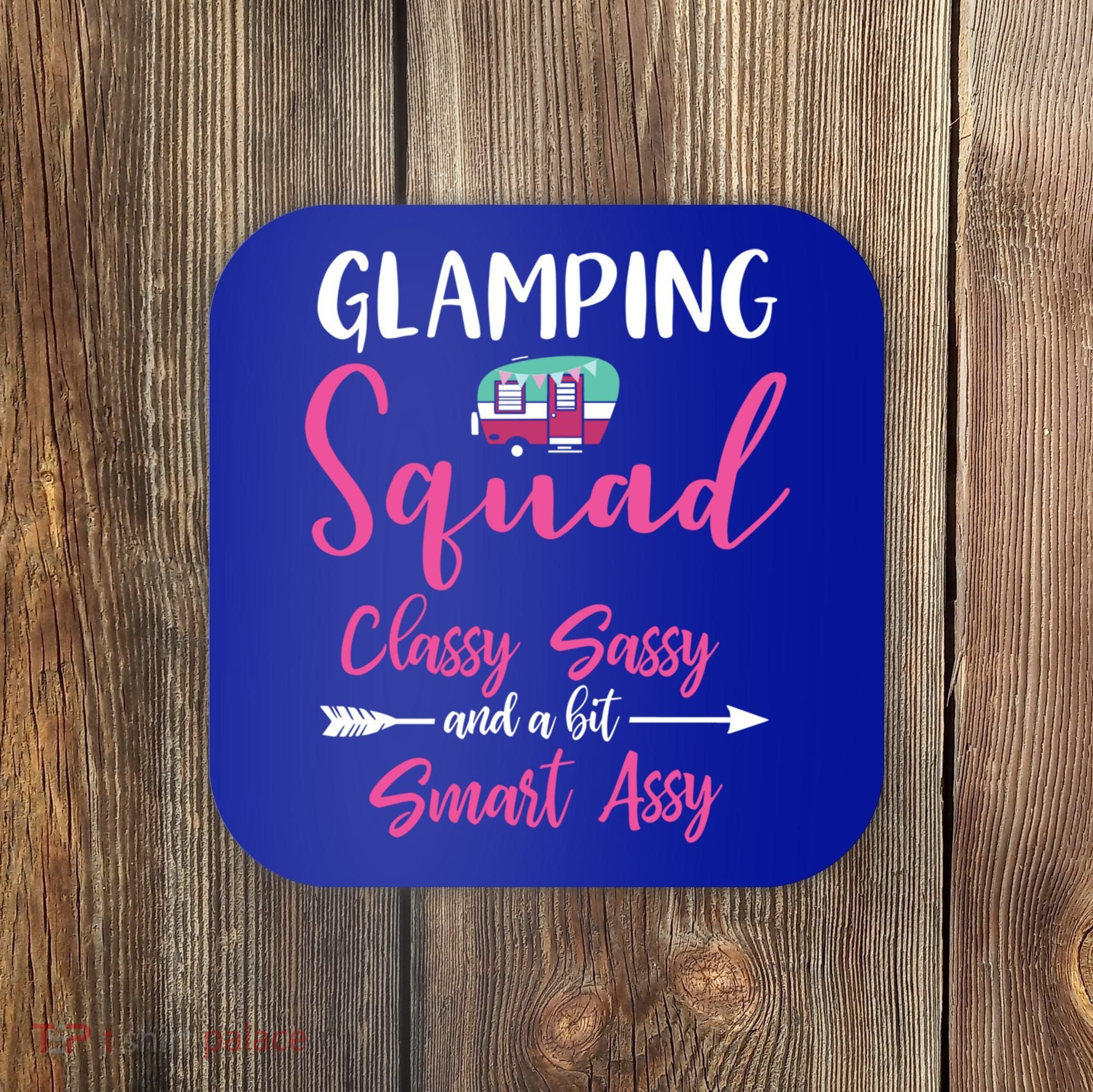 Glamping Squad Funny Matching Family Camping Trip Gift Coaster