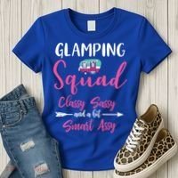 Glamping Squad Funny Matching Family Camping Trip Gift Women's T-Shirt thumb 3