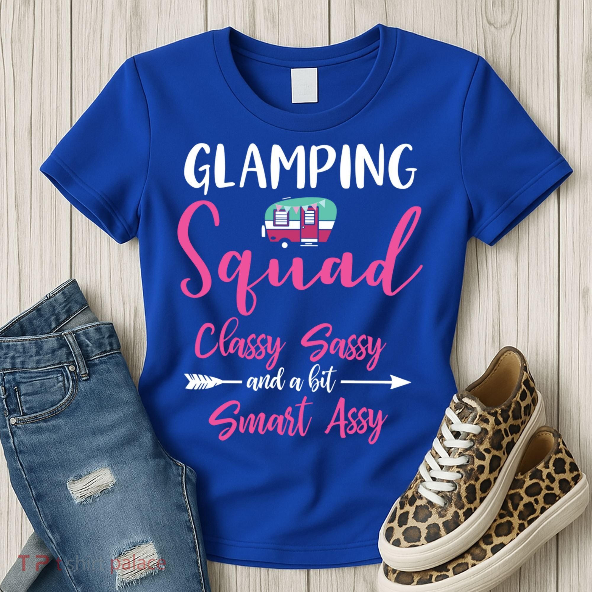 Glamping Squad Funny Matching Family Camping Trip Gift Women's T-Shirt