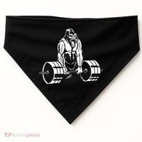 Gorilla Strength – Funny Gym Bodybuilding Weightlifting USA-Made Doggie Bandana thumb 0