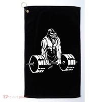 Gorilla Strength – Funny Gym Bodybuilding Weightlifting Golf Towel thumb 0