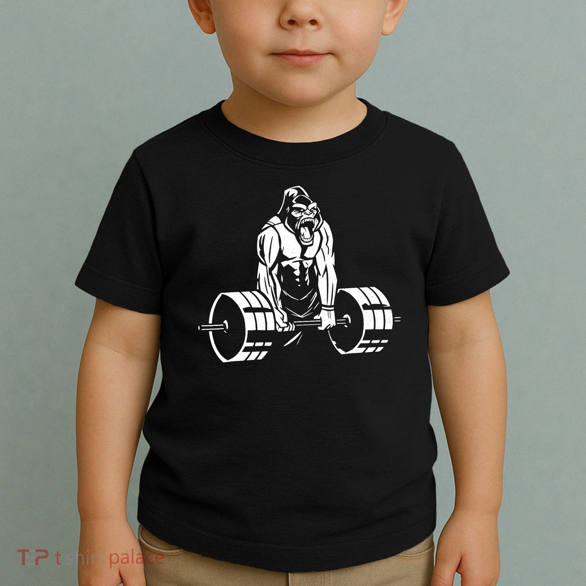 Gorilla Strength – Funny Gym Bodybuilding Weightlifting Toddler T-Shirt