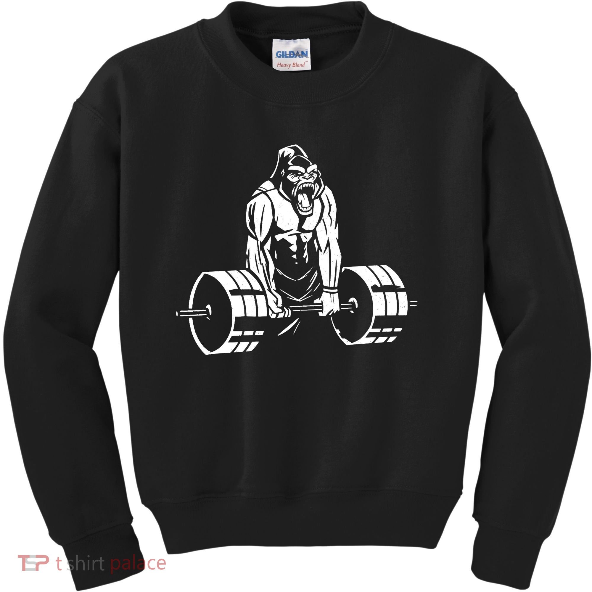 Gorilla Strength – Funny Gym Bodybuilding Weightlifting Kids Sweatshirt