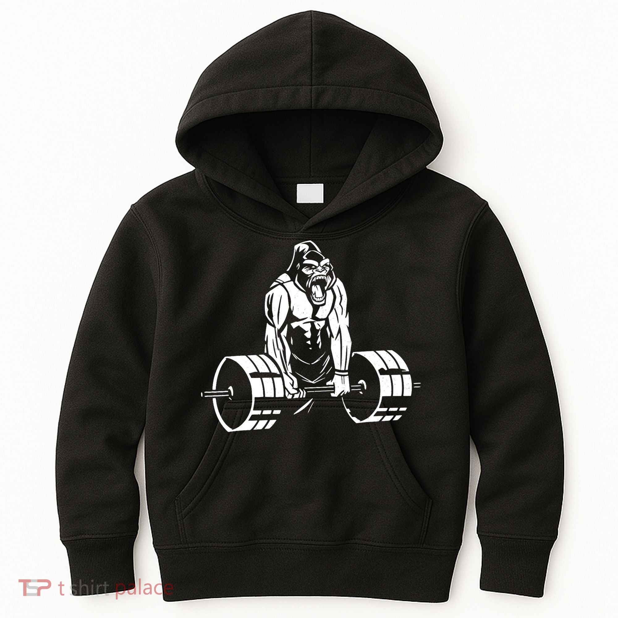 Gorilla Strength – Funny Gym Bodybuilding Weightlifting Kids Hoodie