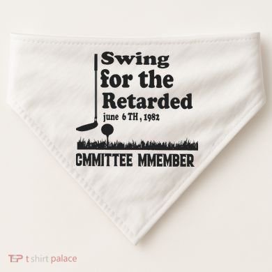 Golf Swing For The Retarded Committee Member USA-Made Doggie Bandana