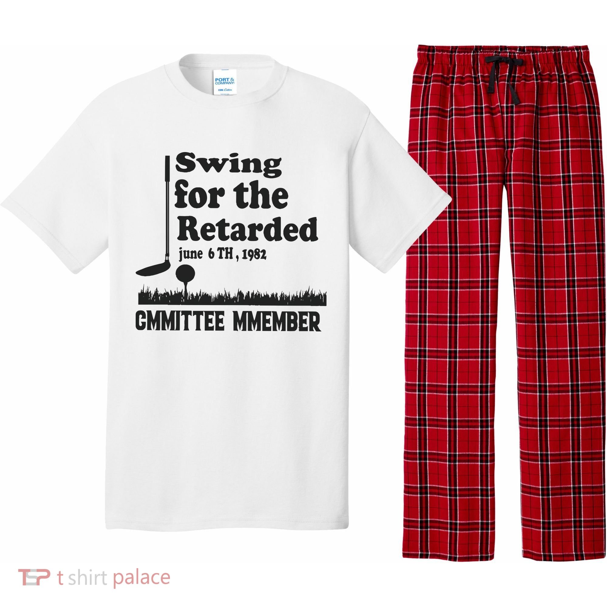 Golf Swing For The Retarded Committee Member Pajama Set