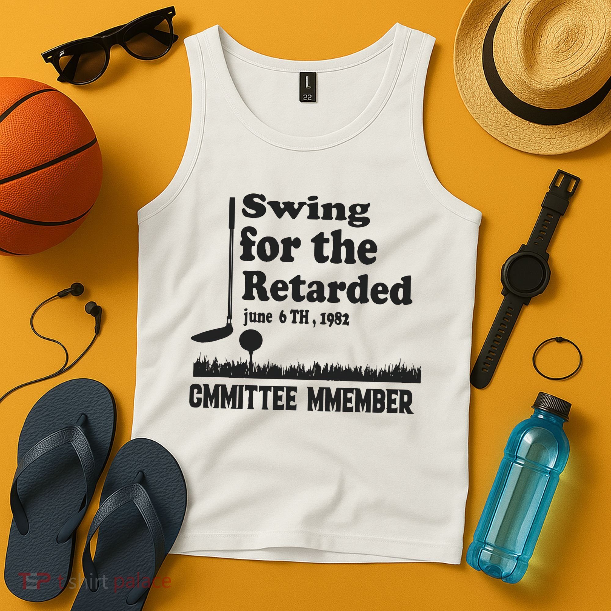 Golf Swing For The Retarded Committee Member Tank Top