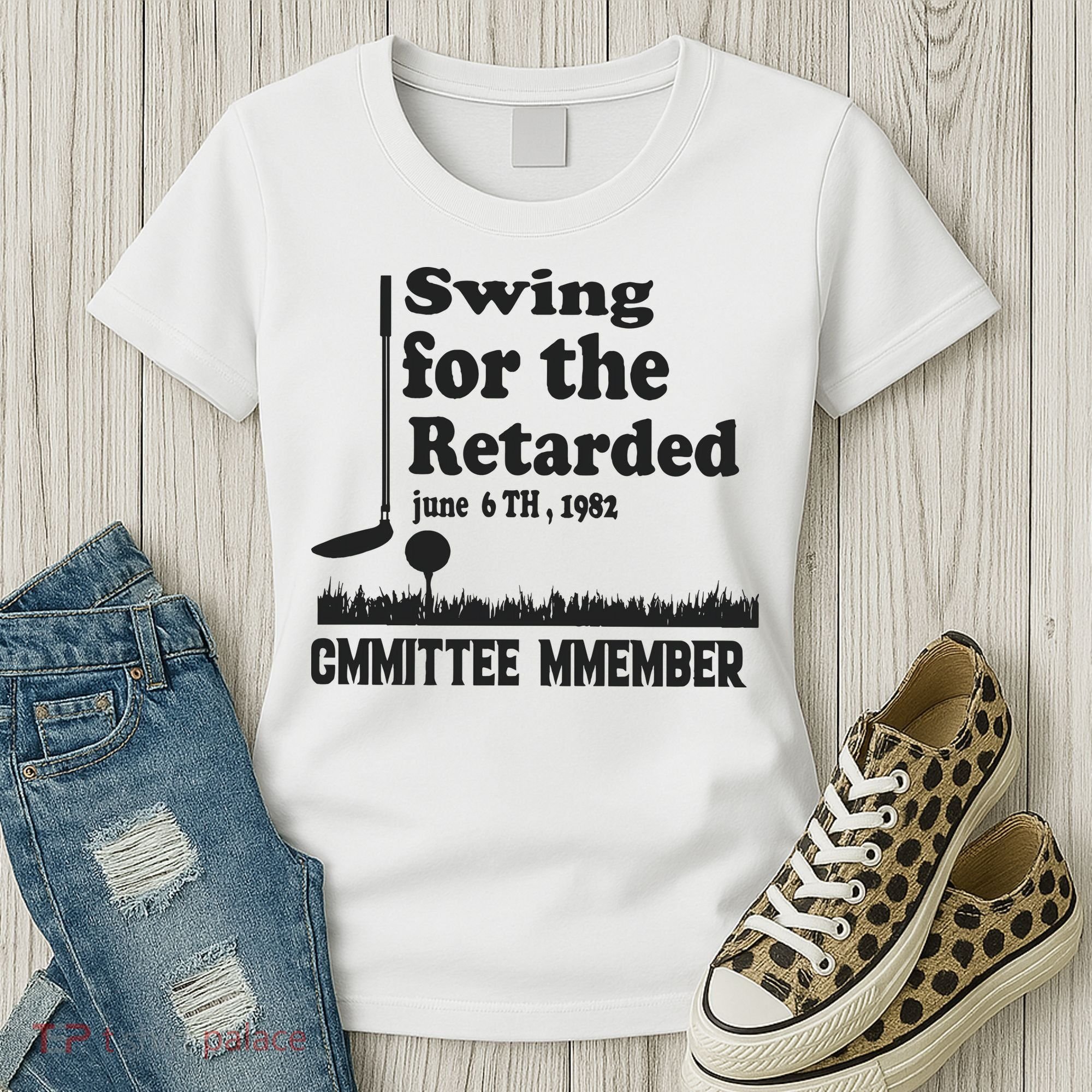 Golf Swing For The Retarded Committee Member Women's T-Shirt