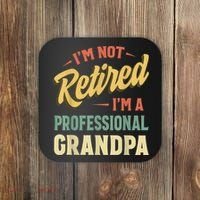 Grandpa Shirts For  Funny Fathers Day Retired Grandpa Coaster thumb 0