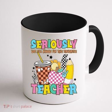Groovy School Funny For Teacher Seriously We All Know Coffee Mug back