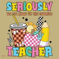 Groovy School Funny For Teacher Seriously We All Know Button thumb 1