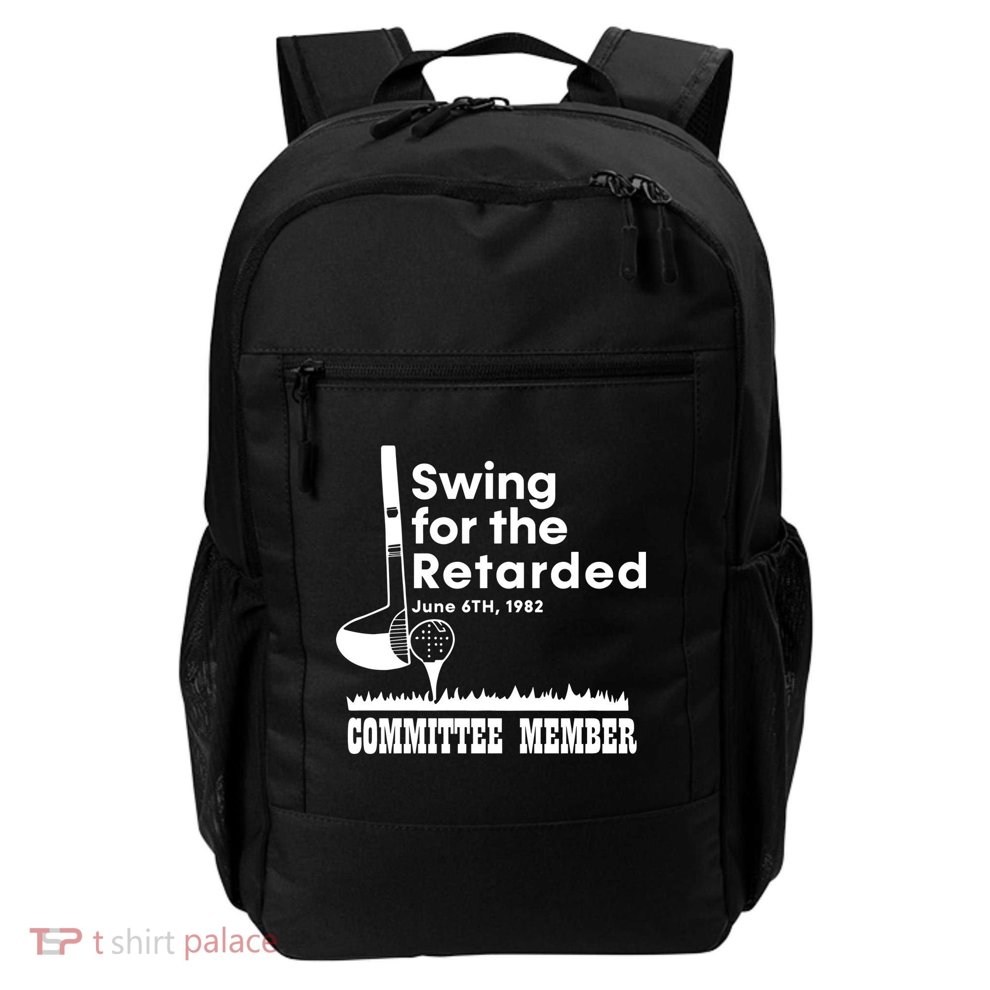 Golf Swing For The Retarded June 6th 1982 Committee Member Backpack