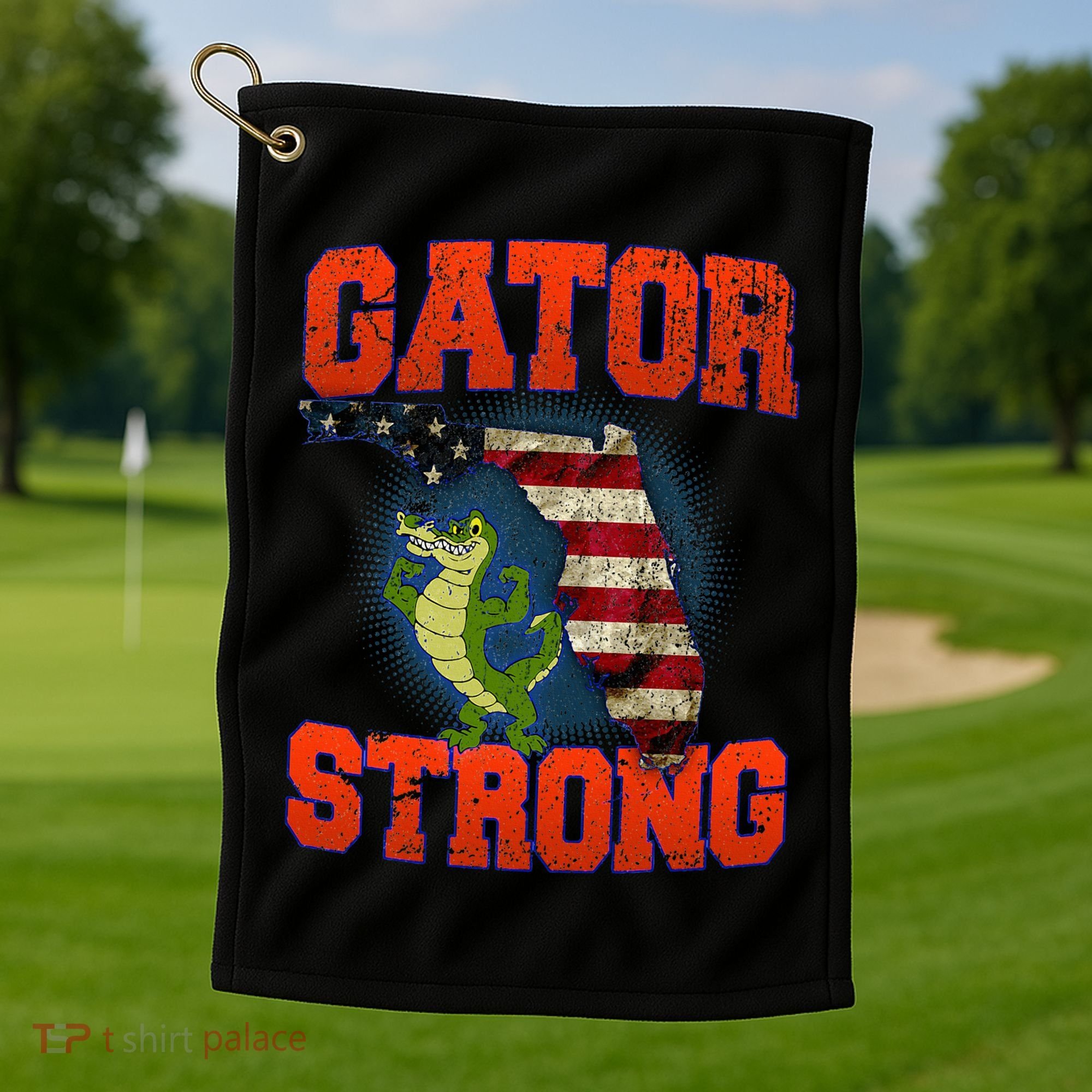 Gator Strong Florida S.T.A.T.E Gator Golf Towel