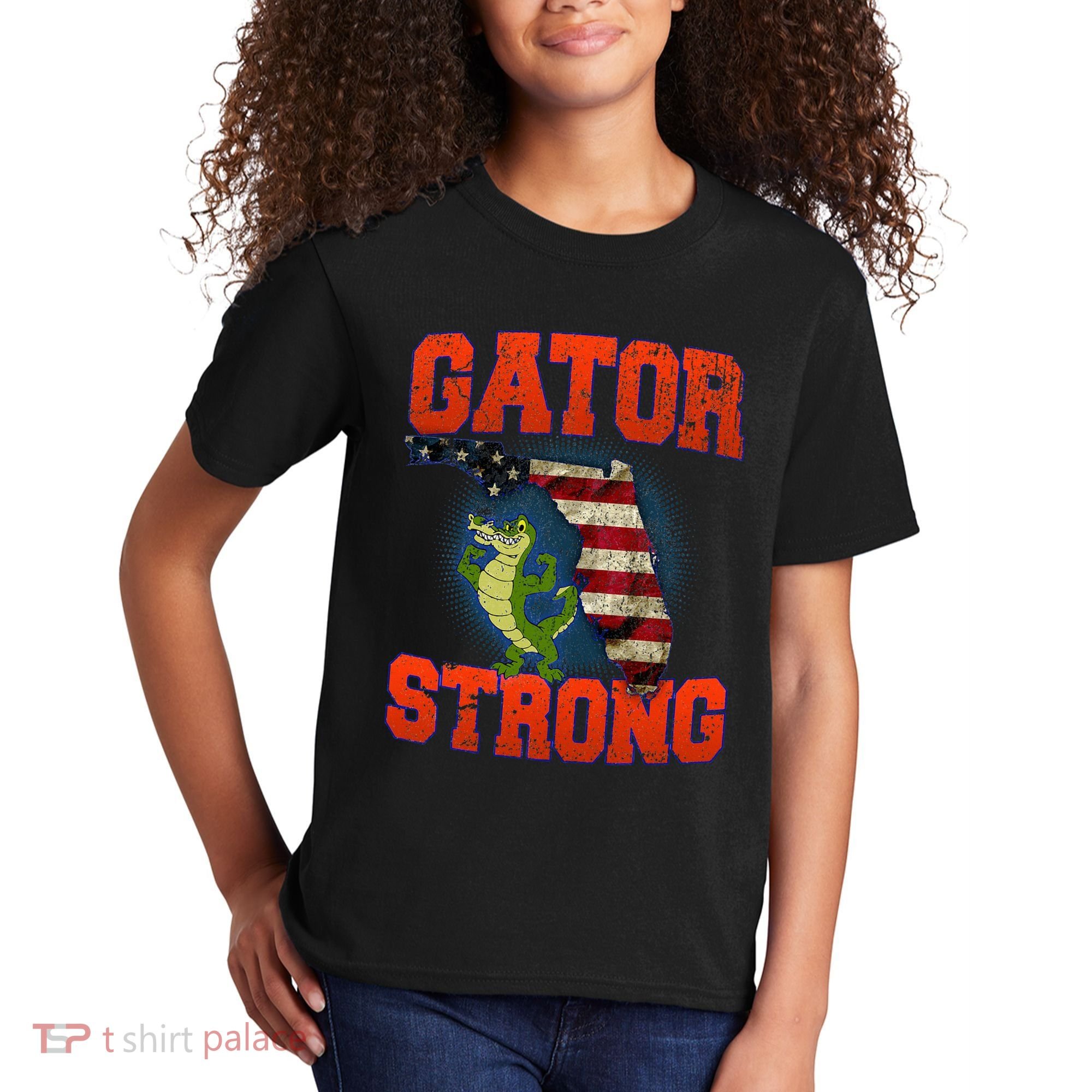 Gator Strong Florida S.T.A.T.E Gator Kids T-Shirt