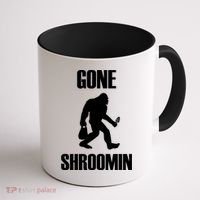 Gone Shroomin Funny Sasquatch Morel Mushroom Hunter Foraging Gift Coffee Mug thumb 1