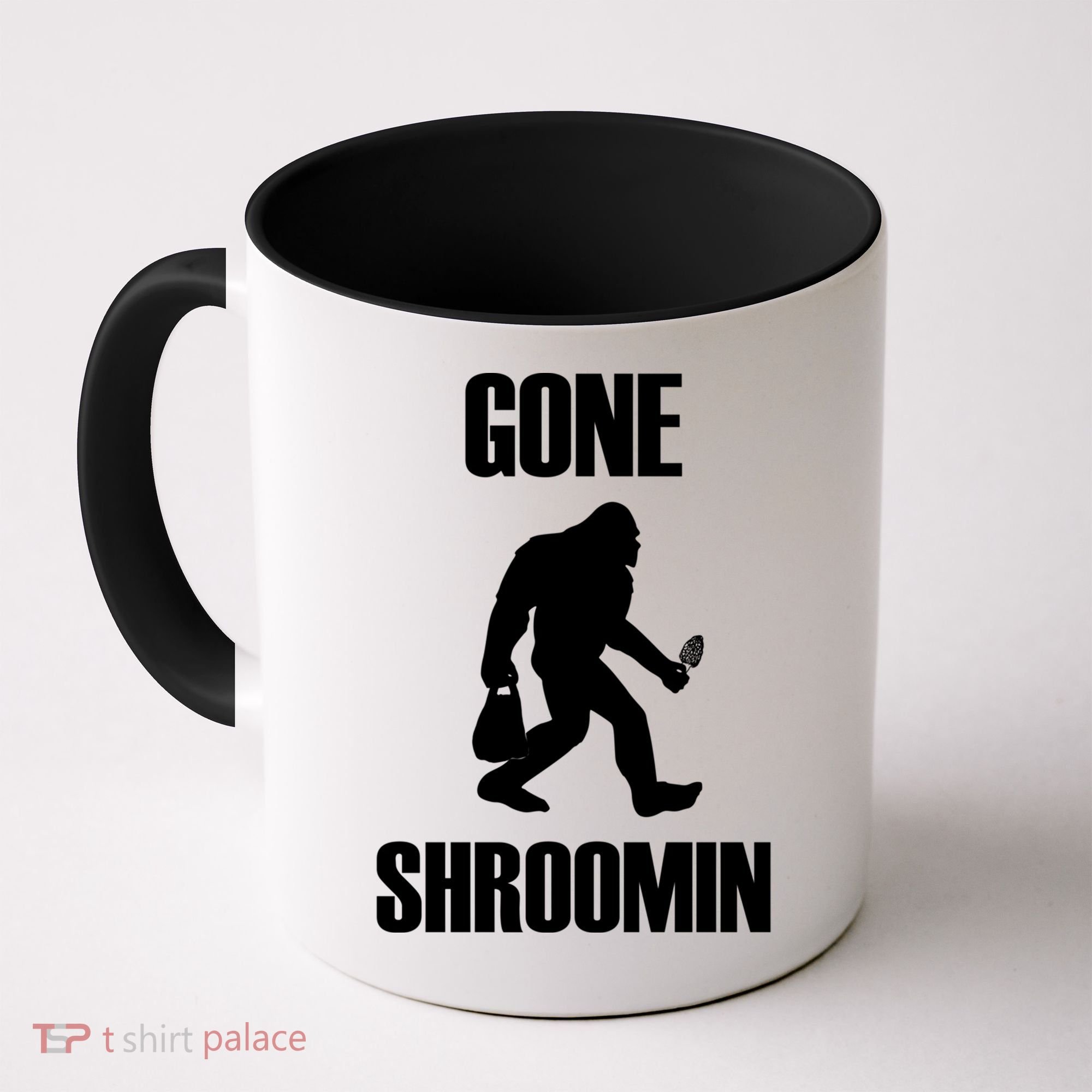 Gone Shroomin Funny Sasquatch Morel Mushroom Hunter Foraging Gift Coffee Mug