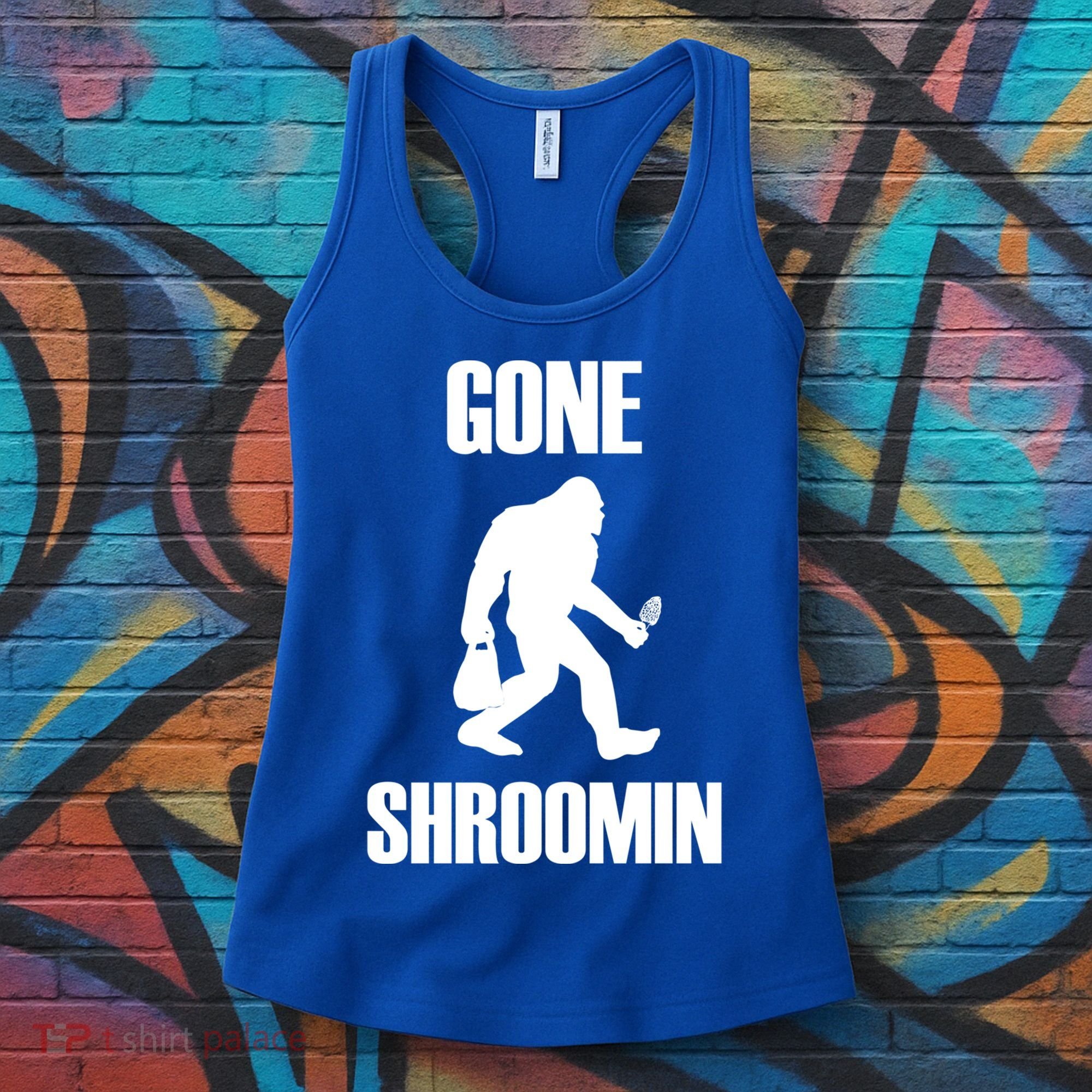 Gone Shroomin Funny Sasquatch Morel Mushroom Hunter Foraging Gift Women's Tank Top