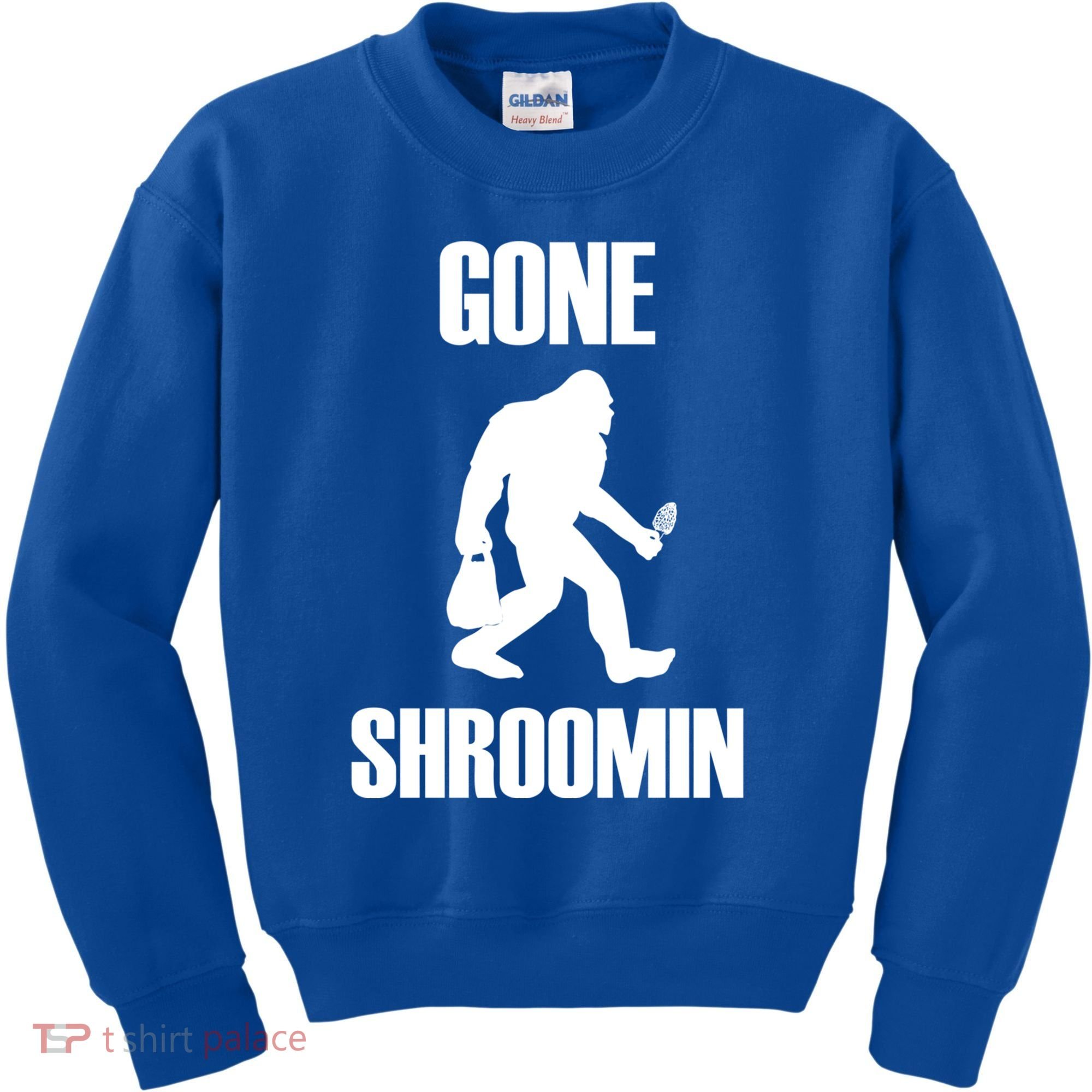Gone Shroomin Funny Sasquatch Morel Mushroom Hunter Foraging Gift Kids Sweatshirt