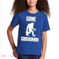 Gone Shroomin Funny Sasquatch Morel Mushroom Hunter Foraging Gift Kids T-Shirt thumb 2