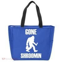Gone Shroomin Funny Sasquatch Morel Mushroom Hunter Foraging Gift Tote Bag thumb 0