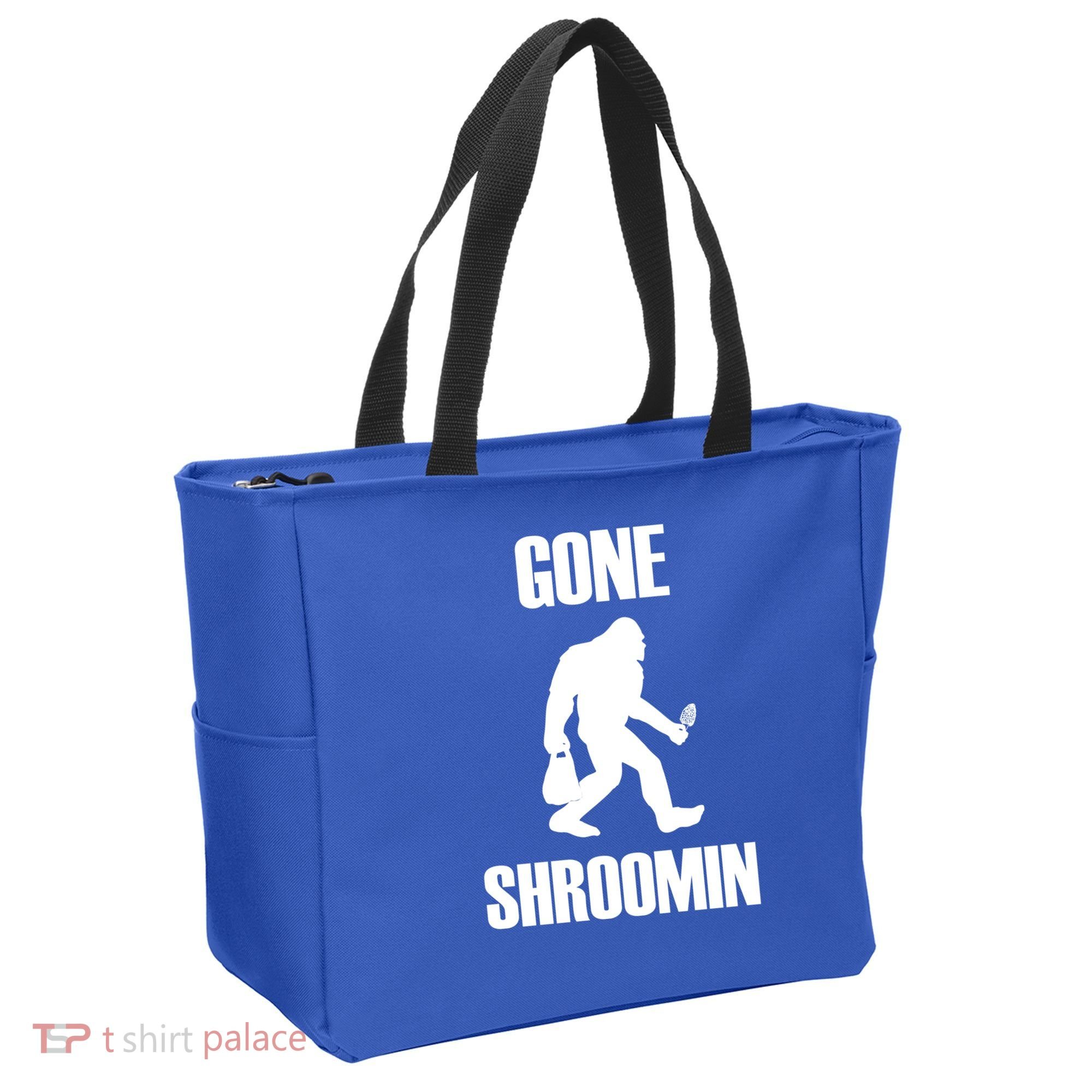 Gone Shroomin Funny Sasquatch Morel Mushroom Hunter Foraging Gift Tote Bag