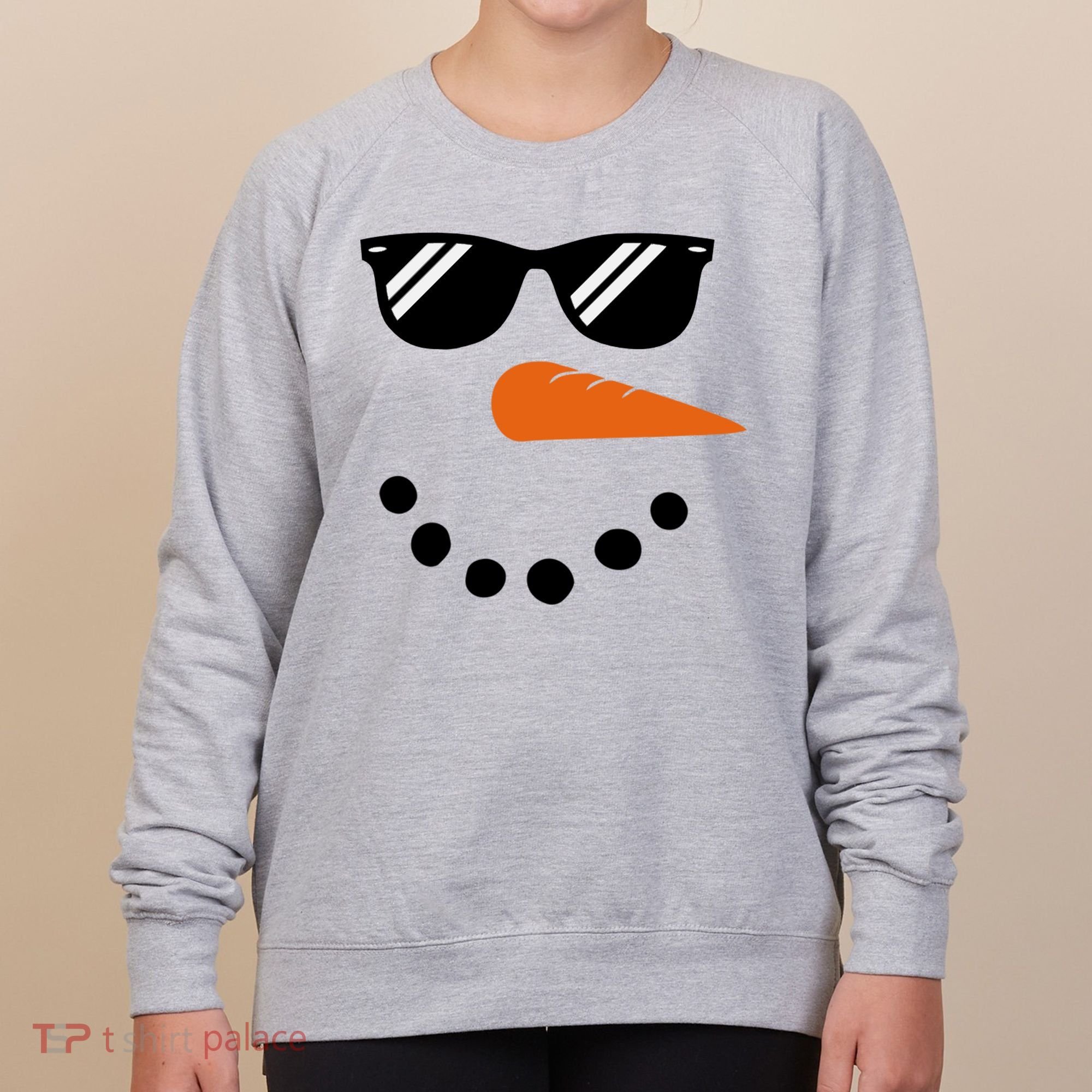 Gangster Snowman Face Women's Sweatshirt