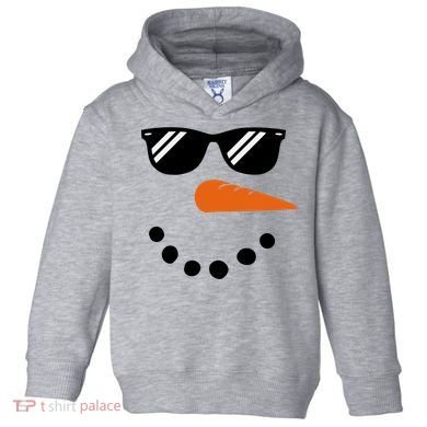 Gangster Snowman Face Toddler Hoodie
