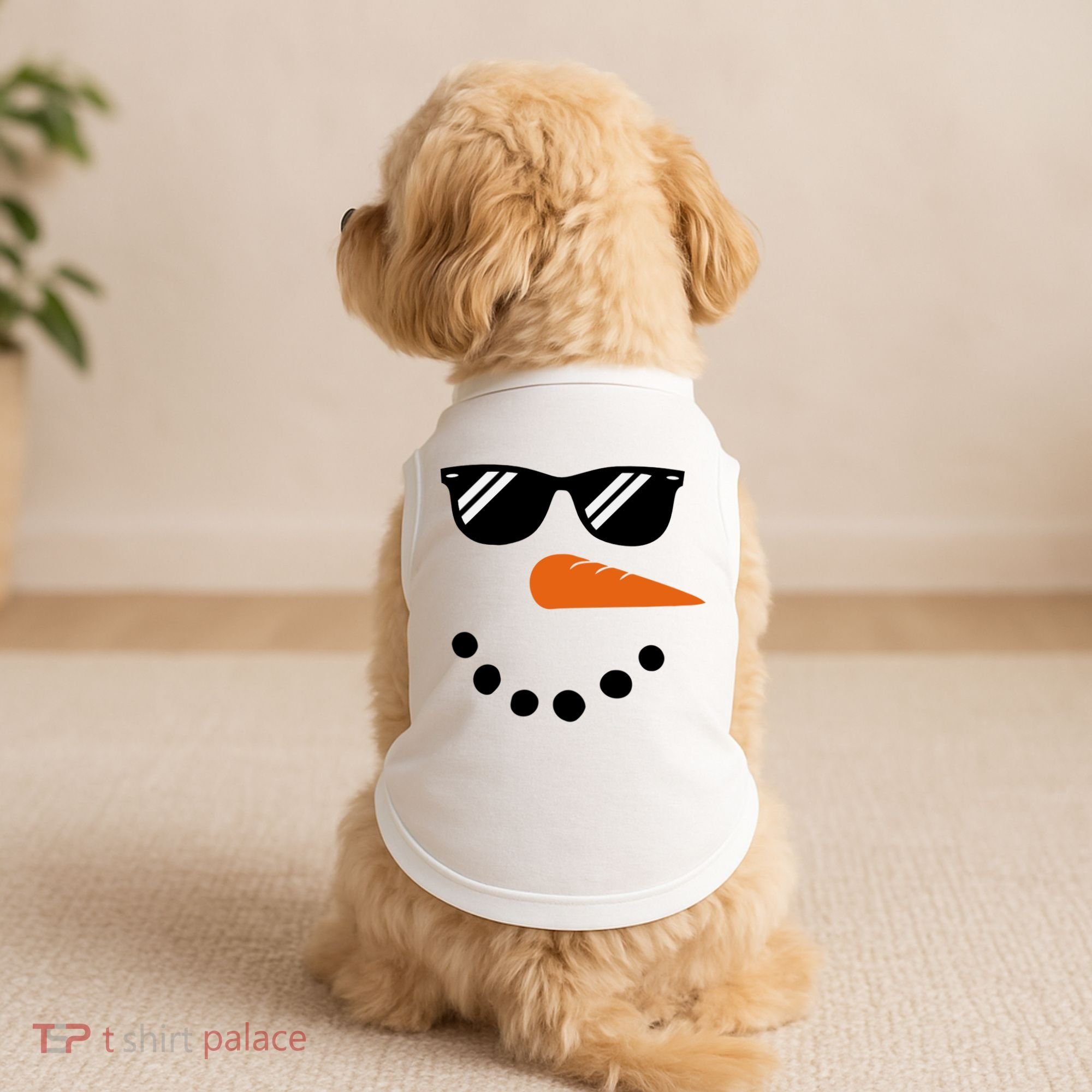 Gangster Snowman Face Doggie Tank