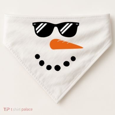 Gangster Snowman Face USA-Made Doggie Bandana