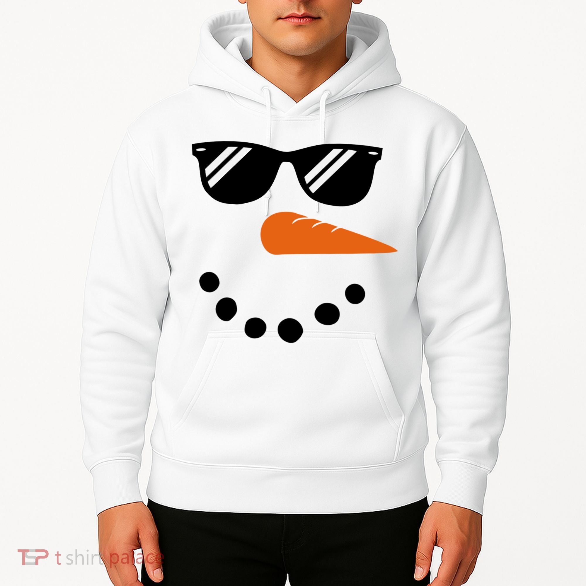 Gangster Snowman Face Hoodie