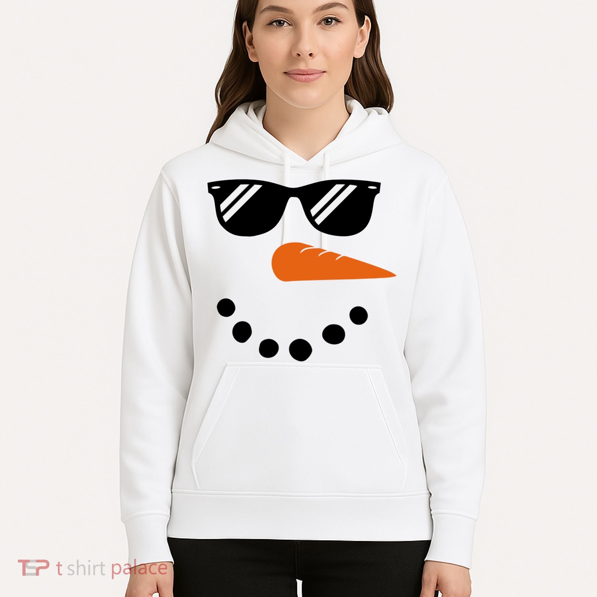 Gangster Snowman Face Hoodie