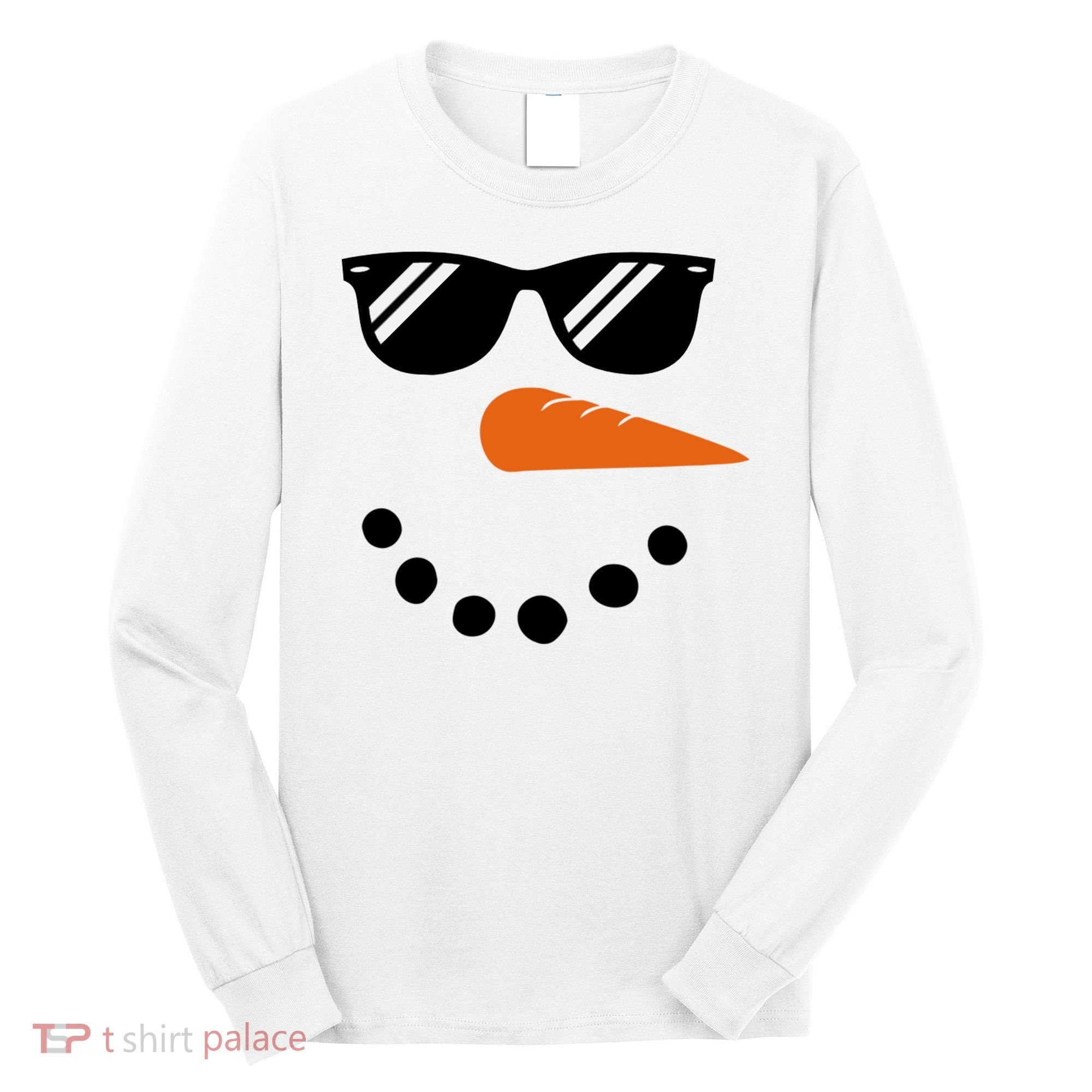 Gangster Snowman Face Long Sleeve Shirt